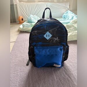 Black and Blue Dinosaur Backpack